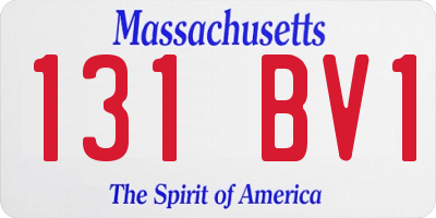 MA license plate 131BV1