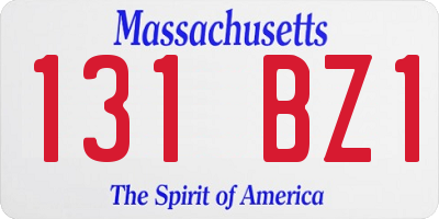MA license plate 131BZ1