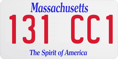 MA license plate 131CC1