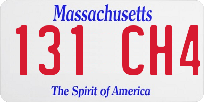 MA license plate 131CH4