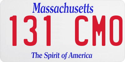 MA license plate 131CM0