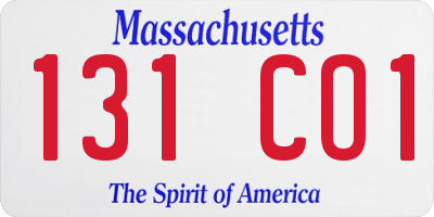MA license plate 131CO1