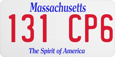 MA license plate 131CP6