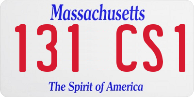 MA license plate 131CS1