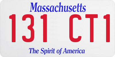 MA license plate 131CT1