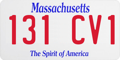 MA license plate 131CV1