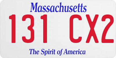MA license plate 131CX2