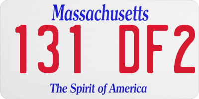 MA license plate 131DF2