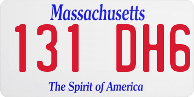 MA license plate 131DH6