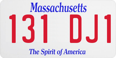 MA license plate 131DJ1