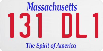MA license plate 131DL1