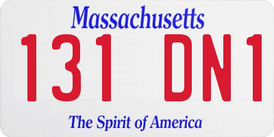 MA license plate 131DN1