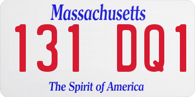 MA license plate 131DQ1