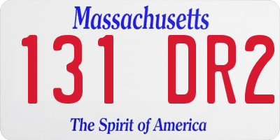 MA license plate 131DR2