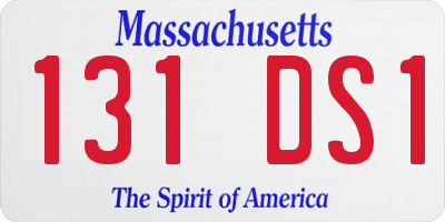 MA license plate 131DS1