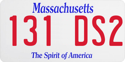 MA license plate 131DS2