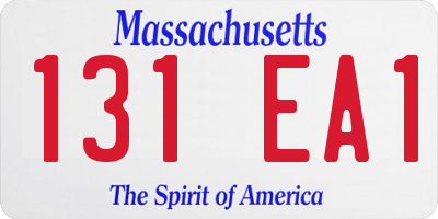 MA license plate 131EA1