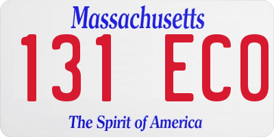 MA license plate 131EC0