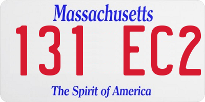 MA license plate 131EC2