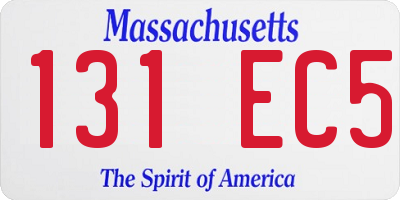 MA license plate 131EC5