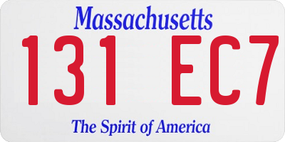 MA license plate 131EC7