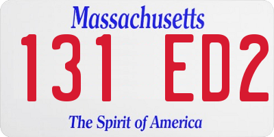 MA license plate 131ED2