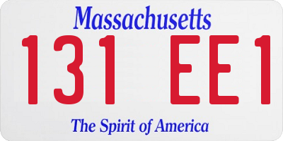 MA license plate 131EE1
