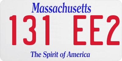 MA license plate 131EE2