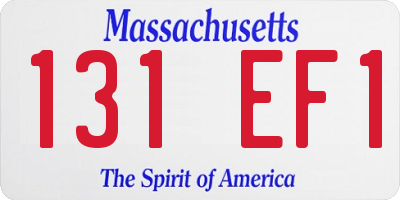 MA license plate 131EF1