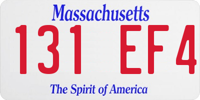 MA license plate 131EF4