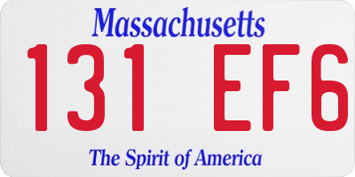 MA license plate 131EF6
