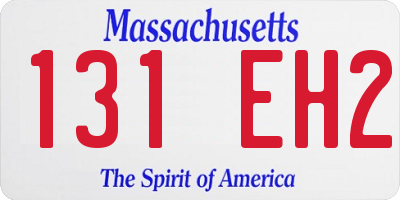 MA license plate 131EH2