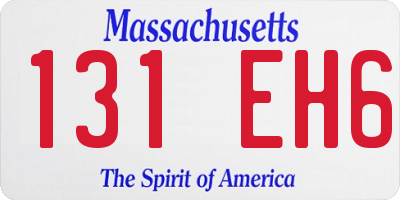 MA license plate 131EH6