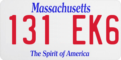 MA license plate 131EK6