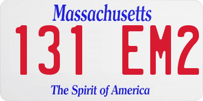 MA license plate 131EM2