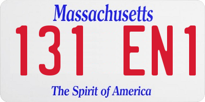 MA license plate 131EN1
