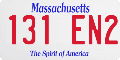 MA license plate 131EN2
