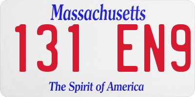 MA license plate 131EN9