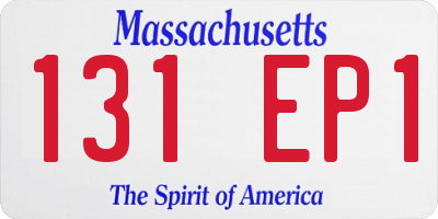 MA license plate 131EP1