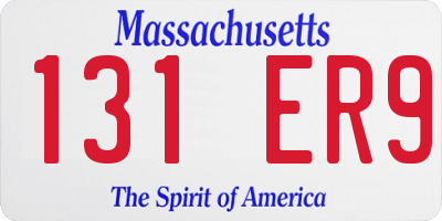 MA license plate 131ER9