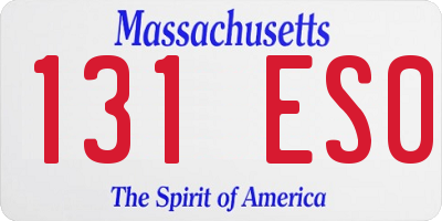 MA license plate 131ES0