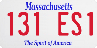 MA license plate 131ES1