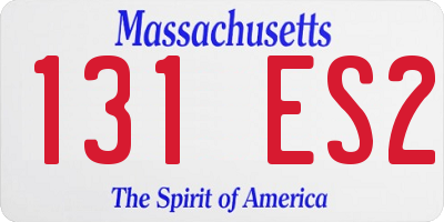 MA license plate 131ES2