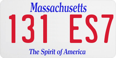 MA license plate 131ES7