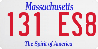 MA license plate 131ES8