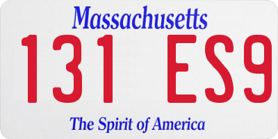 MA license plate 131ES9