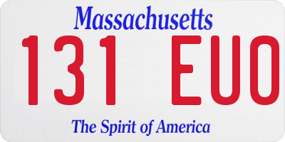 MA license plate 131EU0