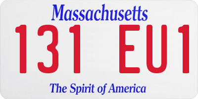 MA license plate 131EU1