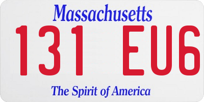 MA license plate 131EU6