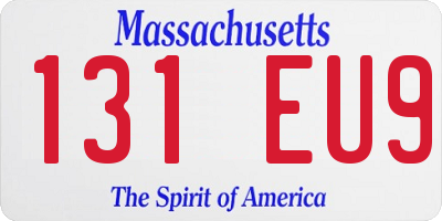MA license plate 131EU9